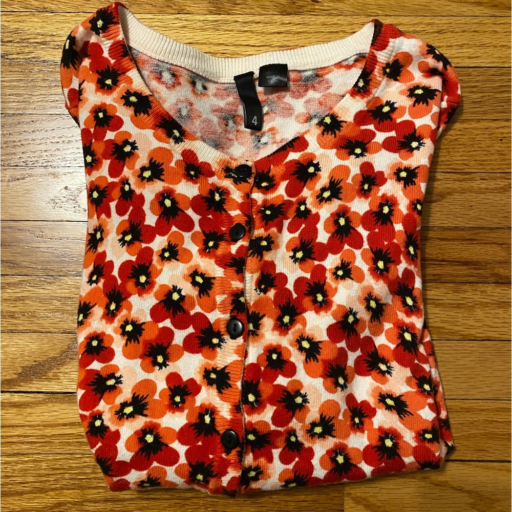 H&M Women’s Floral Button up Cardigan Size 4